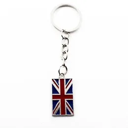 Chave de bandeira Várias formas de estilo britânico Pingente Favor Favor Car Red Blue Reino Unido Reino Unido Bandeiras Americanas de American Flags Chain RRA6782