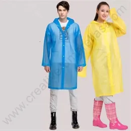 3pcs/set colour option Environmental protecting Non disposable EVA raincoat waterproof unisex ultrathin non-toxic rainwear 201015