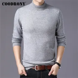 Marka Coodrony Turtleeck SWEATER Men Casual Pull Homme Zima grube ciepłe swetry Soft Knitwear Pullover Men Ubrania C1014 201221