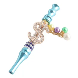 Mouthpiece Luminous beads Arabic water pipe holder Metal detachable circulating filter pipe holder fitting Smoke Pipes Mouth Tips
