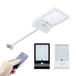 48leds Solar Light PIR Motion Sensor med kontroller Vattentät IP65 LED Sollampa för Utomhus Garden Wall Street