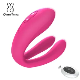 Kablosuz uzaktan kumandalı yeni çift vibratör üçlü vajina stimülatörü, eğlence için seksi oyuncak seksi oyuncak