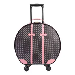 Индивидуальный модный дюймовый высококачественный чемодан на колесиках из искусственной кожи Spinner International Brand Дорожный чемодан J220707