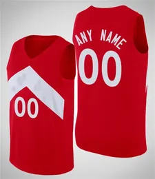 Напечатанный Toronto Custom Diy Design Basketball Jerseys Настройка Команда Униформа Печать Персонализированные Любое имя Номер Мужчины Женщины Дети Молодежные Мальчики Красный Джерси