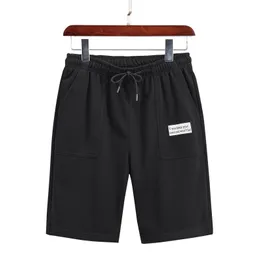 100% zwarte shorts Men Summer Casual lopende korte masculino middensgewijze elastische gym fitness korte broek mannen borad oversized 4xl 220622