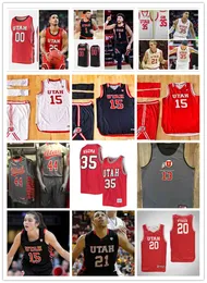 Xflsp 2022 College 35 Kyle Kuzma Jersey Custom UU Utah Utes Stitched College Basketball Maglie 10 Marco Anthony 13 Eli Ballstaedt 11 Riley Battin 5