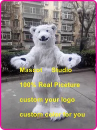 Polar Bear Mascot Traje Personalizado Fantasia Costume Anime Kit Mascotte Tema Fantasia Vestido Carnaval Traje 41636