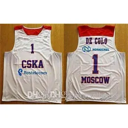 #1 Nando de Colo Jersey Camiseta Canotta Trikot Basketball Jersey Retro Anpassa valfritt storleksnummer XS-6XL