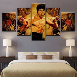 Modular Canvas HD Prints Posters Home Decor Wall Art Pictures 5 Pieces Bruce Lee Jeet Kune Do Paintings No Frame
