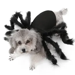 Halloween Haustier Hund Kleidung Plüsch Spinne Dressing Up Für Kleine Hunde Katzen Cosplay Lustige Party Welpen Kostüm Für Chihuahua Yorkie 201102