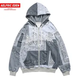 Vintage Hip Hop Hoodie Sweatshirt Ceket Sokak Giyim Sıradan Hoodies Coats Sonbahar Harajuku Hoodie Mens Açık ön zip 201126