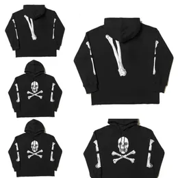 Casual Hoodie Luksusowa dekoracja jesienna zima gwiazda ta sama czarna czaszka Big V hip hop Casual Men Sweater