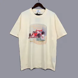 RHデザイナーメンズRhudeTシャツ夏のメンズトップスレターポロスシャツレディースTシャツ服