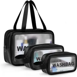 Makeup Bag Large Capacity Portable Travel Wash Bag PVC Transparent Waterproof Storage Box Cosmetic Organizer