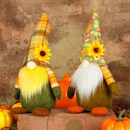 Juldekorationer Thanksgiving Day Harvest Festival Pumpkin Hat Faceless Old Man Doll Rudolf Dwarf DecorationChristmas
