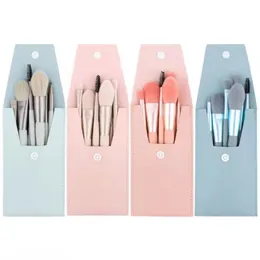 New 8pcs/lot Mini Makeup Brushes with Matte Portable Soft Hair Makeup Brush Set with Bag Beauty Tools