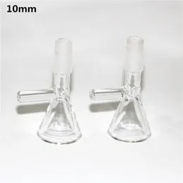 Hookahs Glass Bong Slides z uchwytem Miski Kolk Mężczyzna Mężczyzna przezroczysty 14 mm palenie