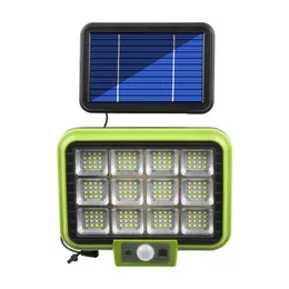 Cob LED Solar Light 199LED 294COB Indoor Outdoor Pir Motion czujnik Wodoodporny ścian