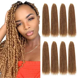 Passion Twist Hair Water Wave Crochet Hair 18 Polegada Passion Twist Crochet Hair For Black Women Water Wave Trançando Hair LS06