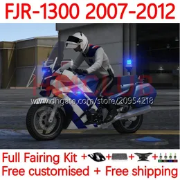 ヤマハFJR-1300 FJR 1300のOEMボディワーク1300 A CC FJR1300A 01-12 MOTO BODYS 37NO.104 FJR1300 07 08 09 10 11 12 FJR-1300A 2007 2008 2009 2010 2010 2012 2012フェアリングキットブルーブラックブラック