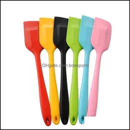 28 cm Sile Batter Scrapers Non-Stick Rubber Cakes Spata Tools for Cooking Baking Heat Resistant Spatas Mousse Cream Scraper BC Drop Delivery