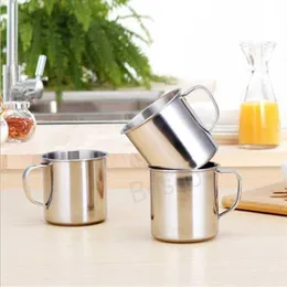 Stainless Steel Water Cup Juice Cold Drink Milk Tea Cups Party Barbecue Beer Mugs With Handle Travel Portable Gargle Mug BH6374 TYJ