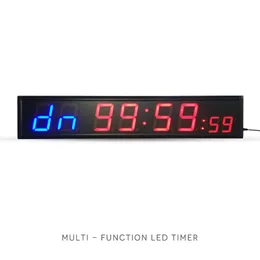 4インチ8桁の多機能電子時計インターバルLEDジムウォールクロックタイマースポーツトレーニングデジタルLEDストップウォッチリモートコントロールタイマー