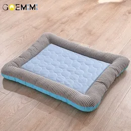 Summer Cooling Pet Dog Mat Ice Pad Sleeping Mats For s Cats Kennel Top Quality Cool Cold Silk Bed Y200330