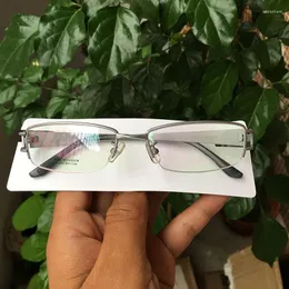 Modische Sonnenbrillenfassungen aus Japan, reines Titan, Myopie-Brille, kleine Größe, halbrandlos, für Teenager/Damen