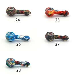 Silikonrör 4.23 '' Nya färger Designer Transfer Printed Smoking Pipe for Smoke Shop