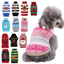 Stricke Weihnachtshundbekleidung Pullover Weste für Katzen Hunde Welpe warmer Winter Frühling Haustiermantel xxs-xxl