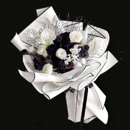 20 個黒、白の色防水花の包装紙 60 センチメートル花束包装紙花屋材料ギフト包装クラフト紙 220328