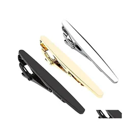 Tie Clips Fashion Style For Men Metal Sier Gold Tone Simple Bar Practical Necktie Clasp Ties Clamp Pin Hip Hop Jewelry 20 D3 Drop De Dhtfl