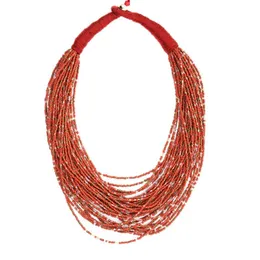 Hänge halsband Bohemian Multi-Layer flätad pärlhalsband 2022 Trend Retro National Temperament Woman Halspendant