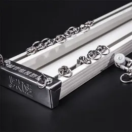 Luxurious Thick Unique Double Rails Design Straight Curtain Track Side Ceiling Installation Nano Silence Curtain Rod Accessories T200601