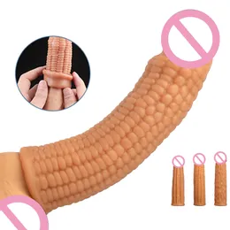 Atraso ejaculação pênis de pênis de silicone cock extensor extensor brinques sexy para homens ampliando anel de bens íntimos l1