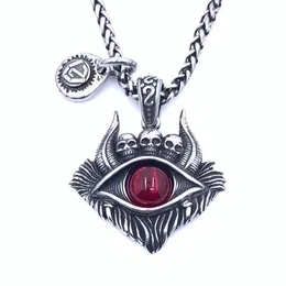 Nischdesign Satan Devil's Eye Pendant Necklace Man Retro Personlighet Hip-Hop Dark Fashion Street All-Match Jewelry Gift