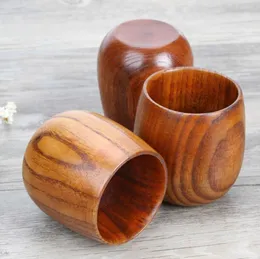 Wooden Tea Cup 5oz Natural Wood Wine Glasses 150ml Wooden Coffe Mugs Beer Juice Milk Cups SN4380