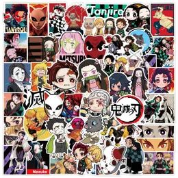 50pcs japońskie anime demon naklejka Slayer Kimetsu no yaiba graffiti dla dzieci deskorolka samochodowa motocykl rowerowe naklejki