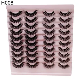 20pairs d curl faux 3d mink eyelashes طبيعية سميكة طويلة روسي رموز زائفة كاذبة قسوة خالية