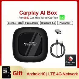 Автомобильная мультимедиа Smart Box CarPlay AI Box Player 4G 64G Android 10 Auto Audio Navigation для VW Audi Ford Toyota Volvo больше