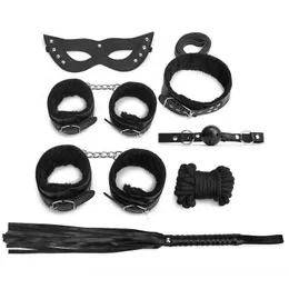 Nxy Sm Bondage Bdsm Set Femdom Sex Toys Slave Sexyshop Equipment Handcuffs Sexy Games Restraints Rope Sm Products Beauty Health 220426