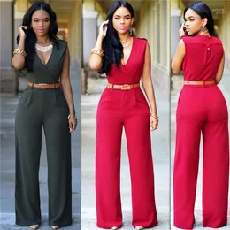 Women's Jumpsuits & Rompers Lady Sleeveless Romper Womens Jumpsuit Bodysuit Bodycon Streetwear Outfit Clothes S-2XL 13 Color 2022 Ly Women