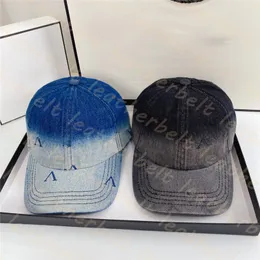 Chapéu Snapback multicolorido Designer denim Bonés esportivos com estampa de letras Chapéu de férias ao ar livre