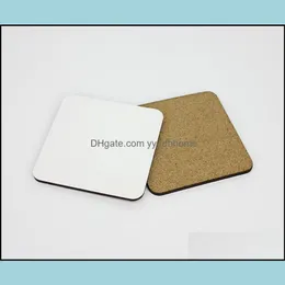 Mats Pads Masa Dekorasyon Aksesuarları Mutfak Yemek Bar Ev Bahçesi 95x95mm Süblimasyon Kavusu 4mm Kalın MDF Ahşap DIY GI DHVQN