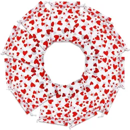 Alla hjärtans dag Organza Gift Bag Gift Wrap Bronzing Heart Wedding Jewelry Drawstring Candy Påsar 10x12cm