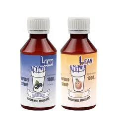 Leere infundierte 100 ml 1000 mg Thclean Apfel getrunken Himbeerhusten Sirup Bluberbeer -Juice -Verpackungsflaschen