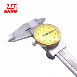 다이얼 캘리퍼는 테이블 캘리퍼 0-150 mm 충격 방지 캘리퍼 다이얼 Vernier Caliper T200602를 가진 0.01mm 고정밀 스테인리스 스틸 버니어