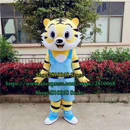 Maskottchenpuppenkostüm Tiger Maskottchenkostüm Gelb Schwarz Gestreifte Haut Große Augen Cartoon Tierkostüm Party Halloween Party Event 1222