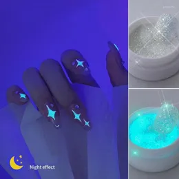 Nail Glitter 6 Colors Charm Glow Luminous in Dark Flash Art Paricers DIY DIROUTY SUGAR POWDER MANICURE PRUD22